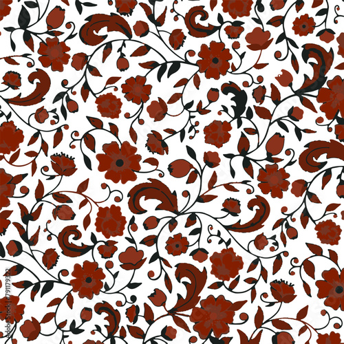 pattern floral flower design fabric spring illustration