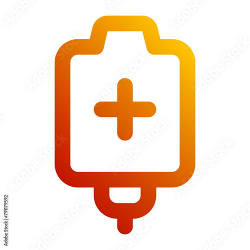 blood bag gradient icon