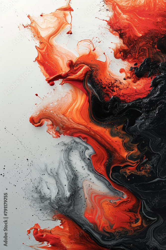 abstract fluid painting with bright and unique colors abstract fluid painting with bright and unique colors