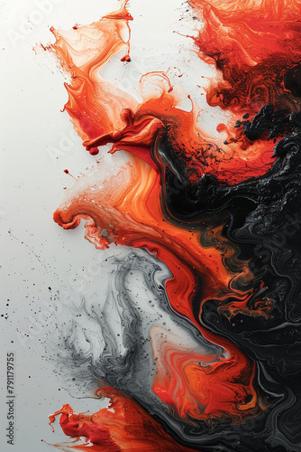 abstract fluid painting with bright and unique colors