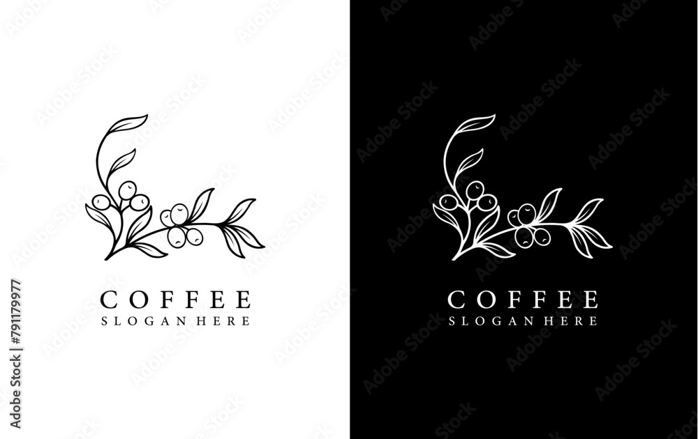 Fototapeta premium coffee logo vector template illustration design