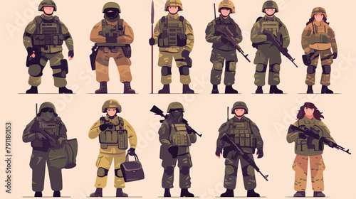 Collection of Russian and American military people