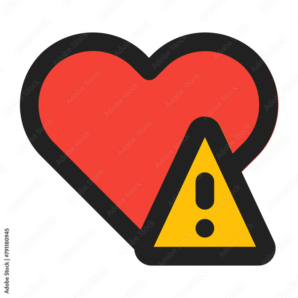 heart disease line color icon heart disease line color icon