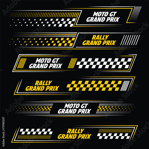 Grand prix white and yellow decals