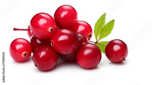 Cranberry fruit isolated on white background