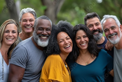 Diverse Group Of People Togetherness Smiling Happiness Portrait Concept © Asier