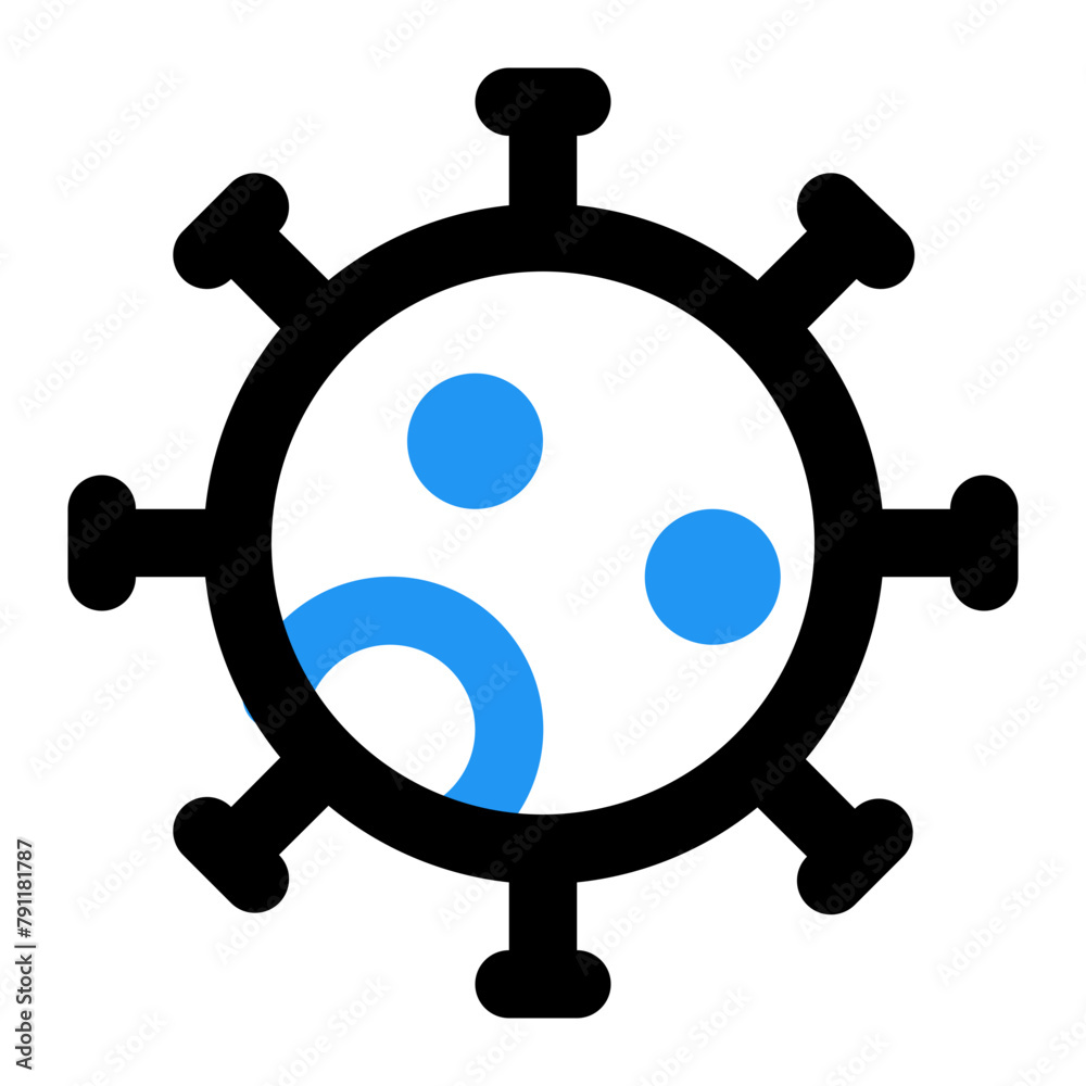 Obraz premium virus line color icon