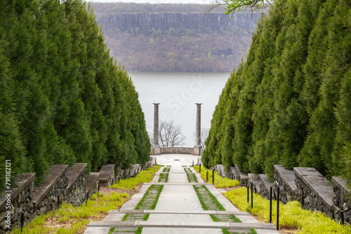 Untermyer Gardens is a Public Park in Yonkers, NY with beautiful views of the Hudson River and New Jersey across the river.
