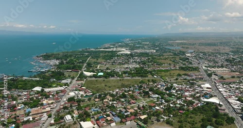 Top view of General Santos City. Modern and business building in daytime. Mindanao, Philippines. Cityscape. photo