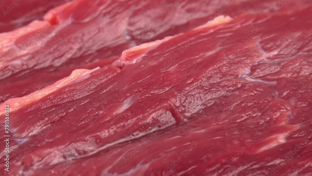 Close-Up Delicate Raw Beef and Succulent Veal. Promoting Meat Products, Ideal for Butchers, Supermarkets, and Food Events. Flank Steak for Ground Meat Close-Up Delicate Raw Beef and Succulent Veal. Promoting Meat Products, Ideal for Butchers, Supermarkets, and Food Events. Flank Steak for Ground Meat