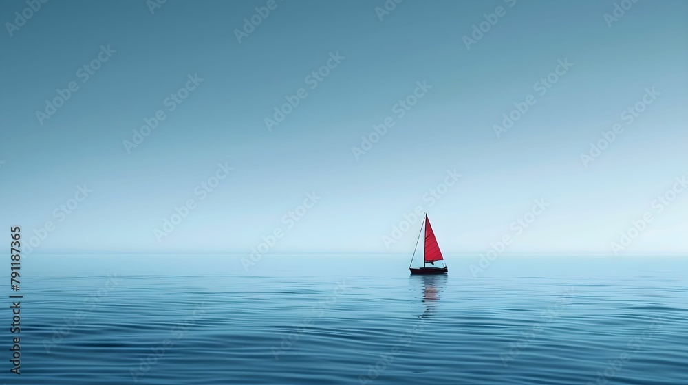 Fototapeta premium BLUE ILLUSTRATION CONCEPT WALLPAPER BACKGROUND