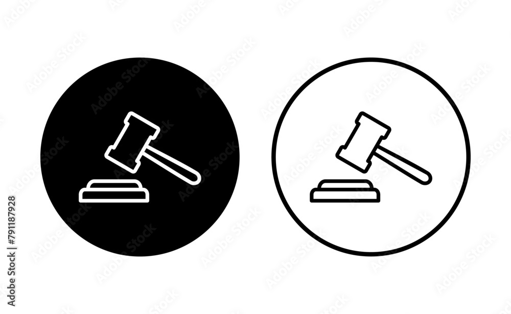 Gavel icon set. judge gavel icon vector. law icon vector. auction hammer Gavel icon set. judge gavel icon vector. law icon vector. auction hammer