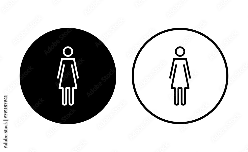 Female icon set. woman icon vector Female icon set. woman icon vector