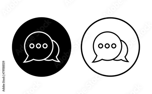 Chat icon set. speech bubble icon. comment icon vector. message. contact us