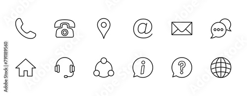 Contact us icon vector. web icon vector. business card contact information icon.