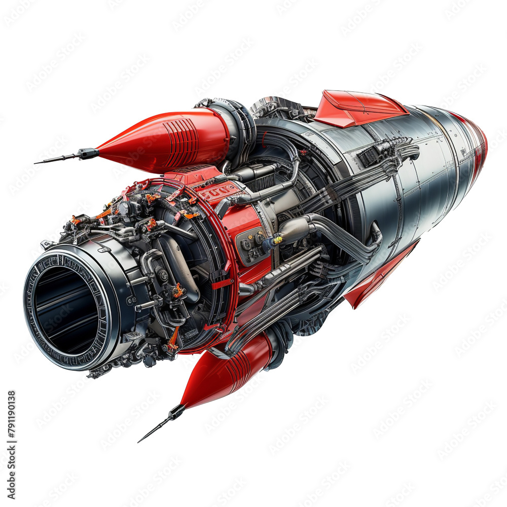 Amazing Jet Propulsion Isolated On White Background Amazing Jet Propulsion Isolated On White Background