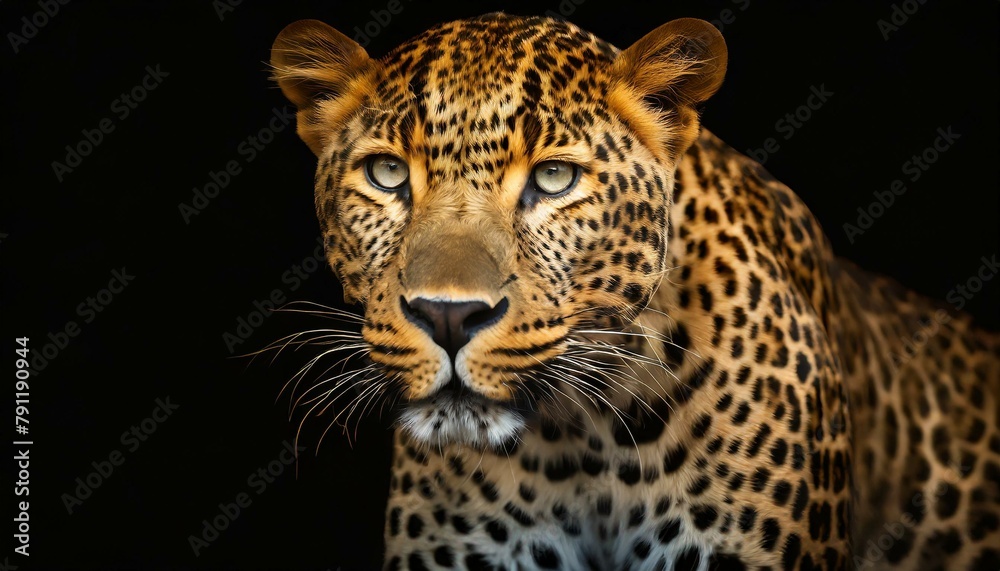 Close up Of Leopard With Black Background 4K Wallpaper Close up Of Leopard With Black Background 4K Wallpaper