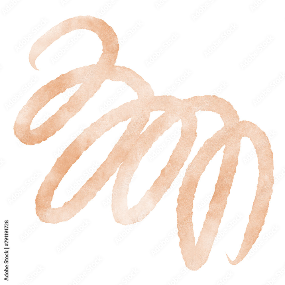 Squiggly Lines Abstract Watercolor