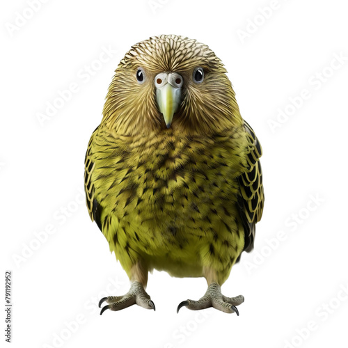 Amazing Kakapo Isolated On White Background photo