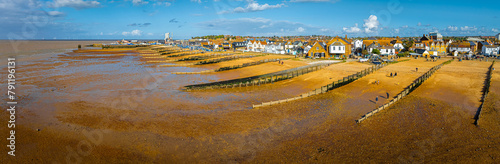 Aerial view of Whitstable, a town  on the north coast of Kent in Britain
