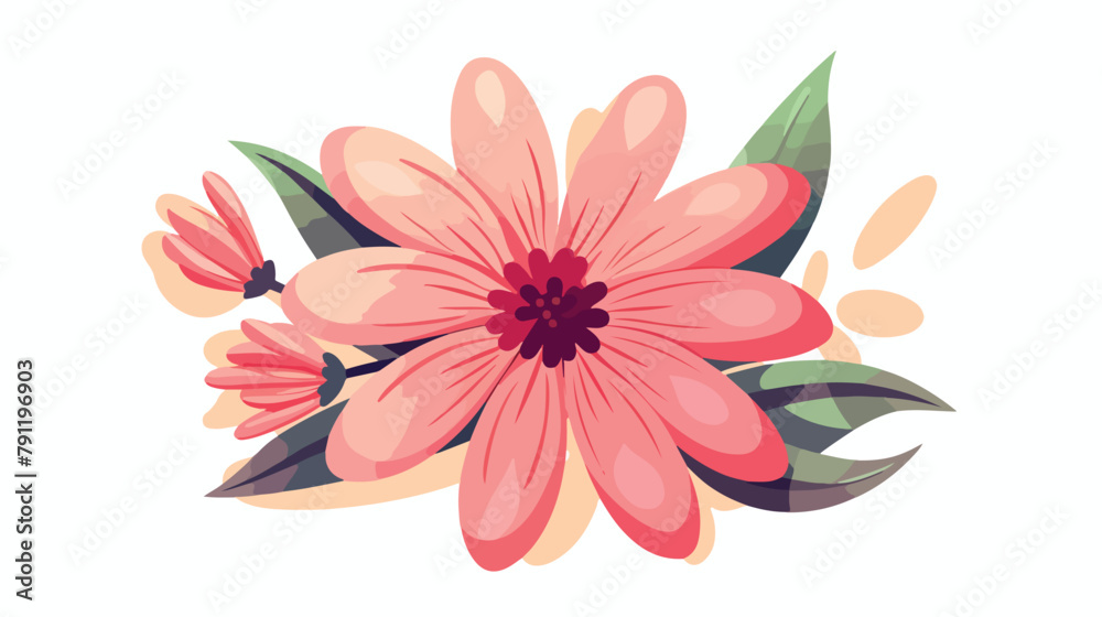 Colorful flower icon. Vector illustration. 2d flat