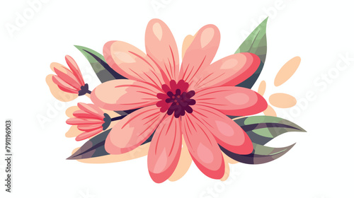 Colorful flower icon. Vector illustration. 2d flat