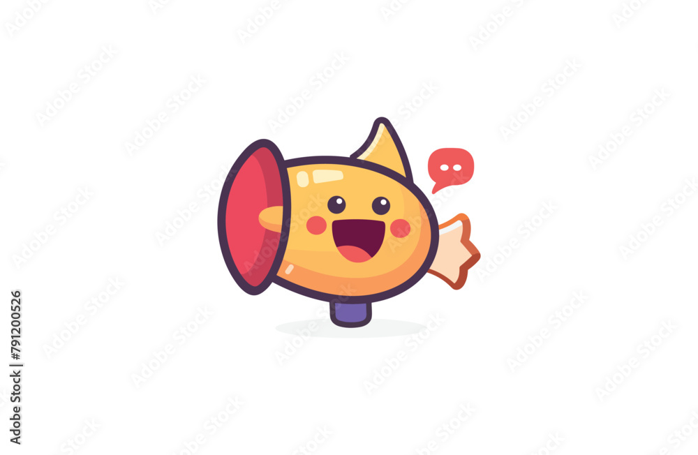 Cute Speaker Mascot style logo design