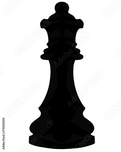 silhouette of queen chess piece
