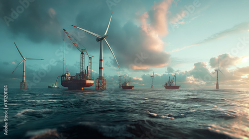 Advancing Renewable Energy: Offshore Wind Farm Construction Demonstrates Potential of Wind Resources at Sea photo