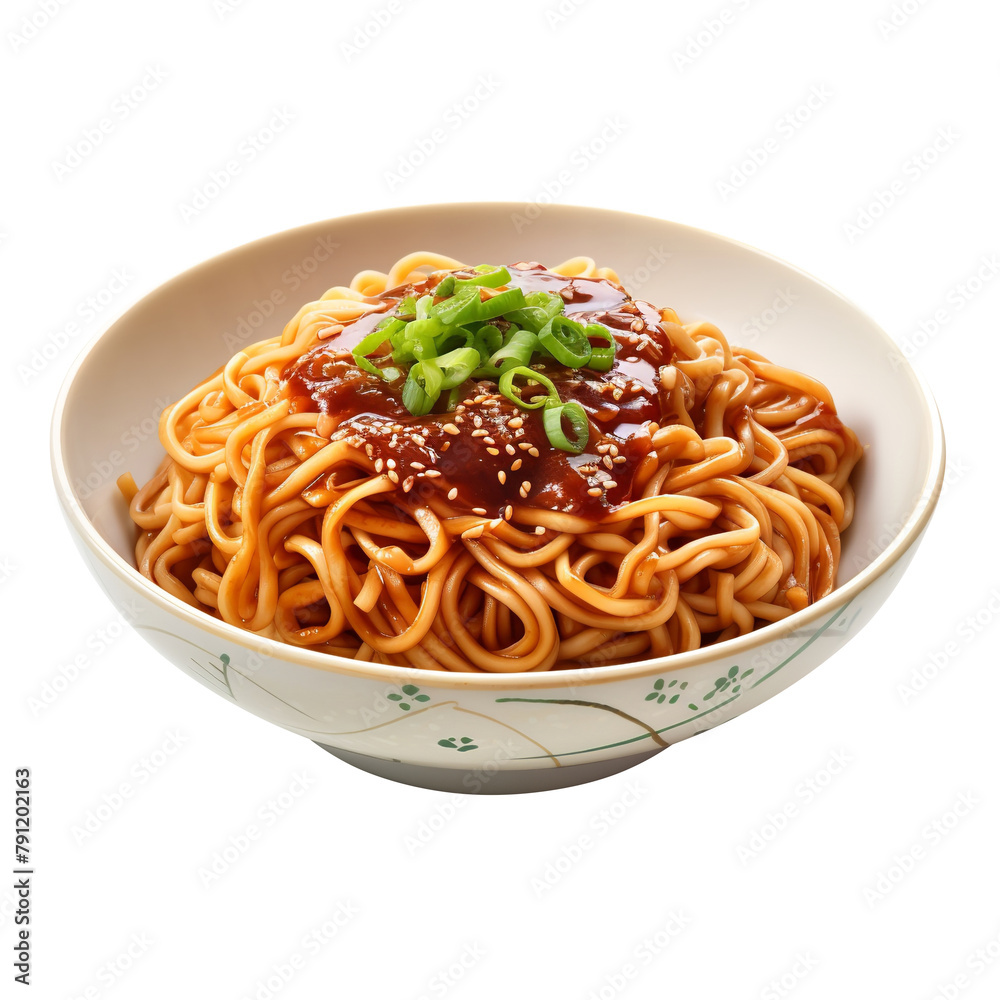 Delicious Longevity Noodles Isolated On White Background Delicious Longevity Noodles Isolated On White Background