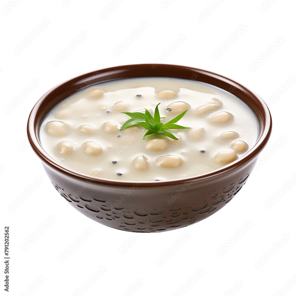 Delicious Lotus Seed Soup Isolated On White Background Delicious Lotus Seed Soup Isolated On White Background