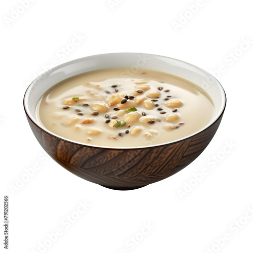 Delicious Lotus Seed Soup Isolated On White Background