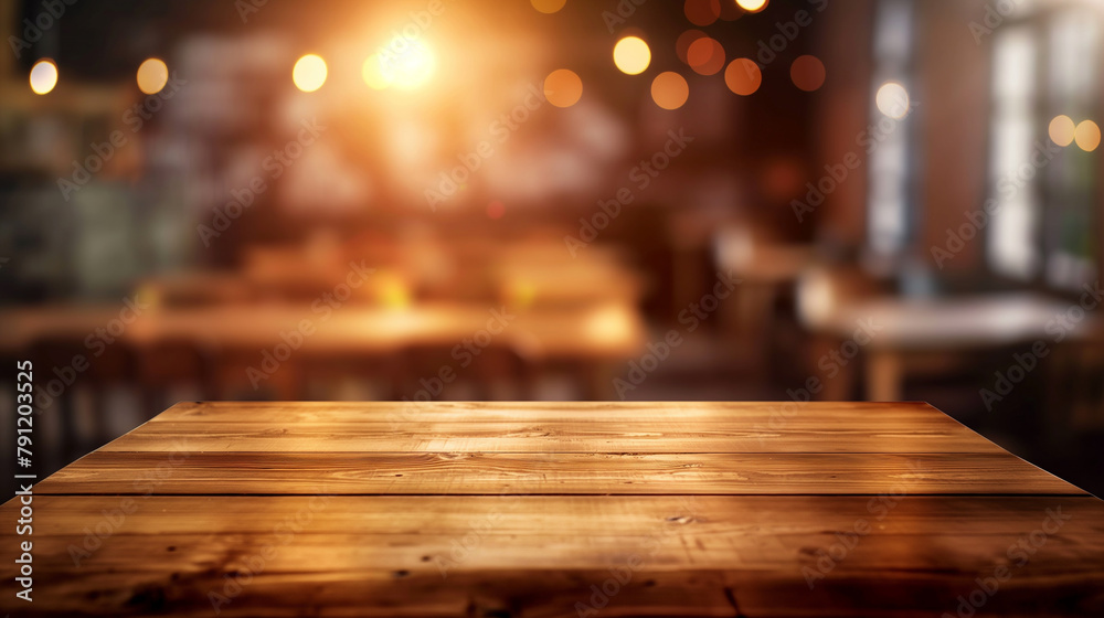 Wooden Table Display: Tropical Beach Bar Sunset Background Wooden Table Display: Tropical Beach Bar Sunset Background