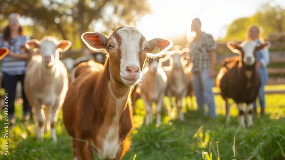 Educational programs teaching consumers about sustainable and ethical livestock farming practices - obrazy, fototapety, plakaty 