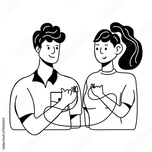 Well-designed glyph icon of love promise  