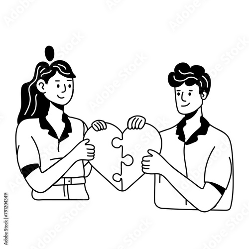 A customizable glyph icon of love connection 
