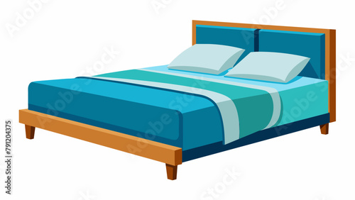 bed with pillows Vector illustration