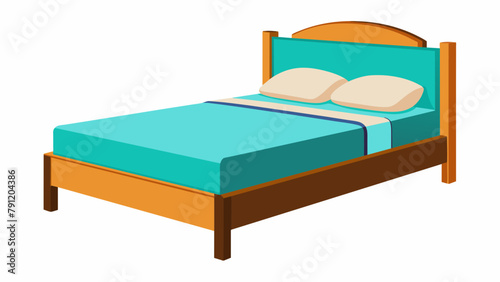 bed with pillows Vector illustration