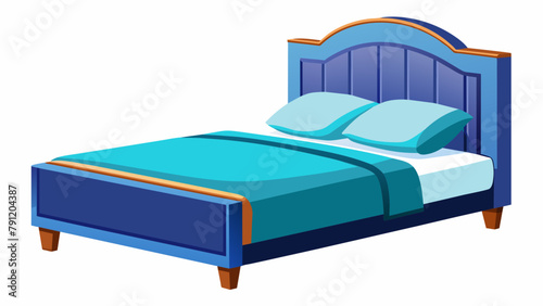 bed with pillows Vector illustration