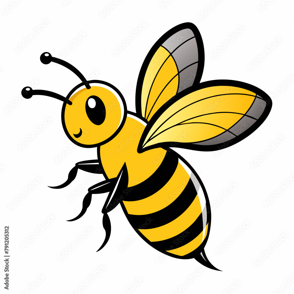 bee and honey Vector illustration bee and honey Vector illustration