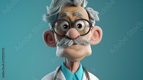 3D Doctor Character with Stethoscope