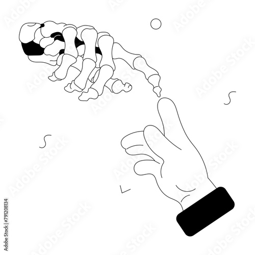 A hand drawn mini illustration of necrophilia photo