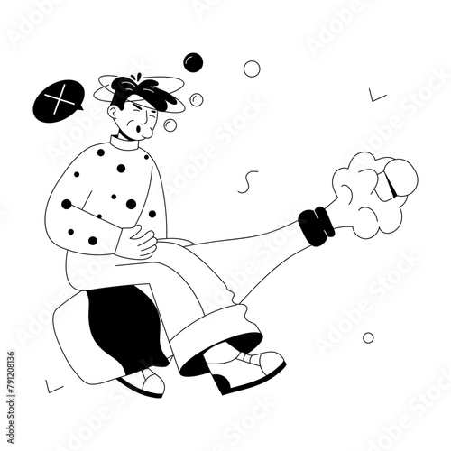 Download doodle mini illustration of alcohol effects 