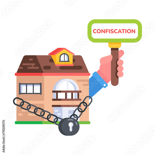 Handy flat icon of confiscation  photo