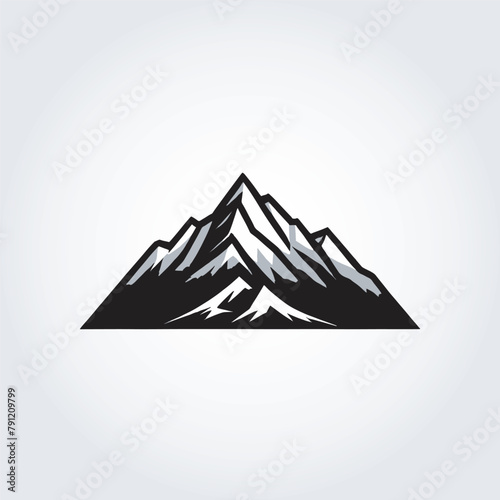 mountain line art logo