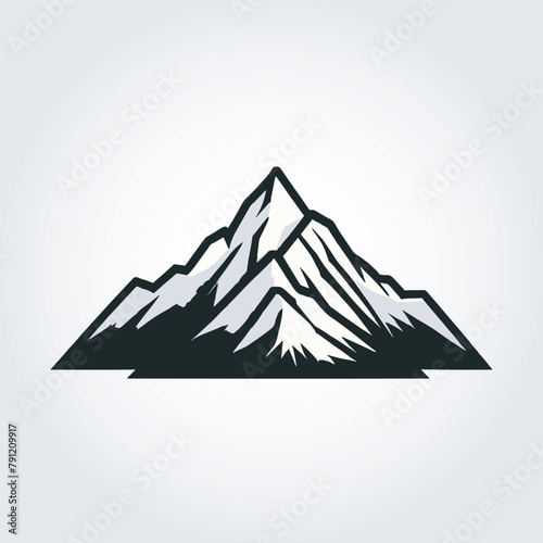 mountain line art logo