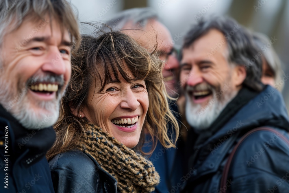 Group of senior friends having fun in the park. Selective focus. Group of senior friends having fun in the park. Selective focus.