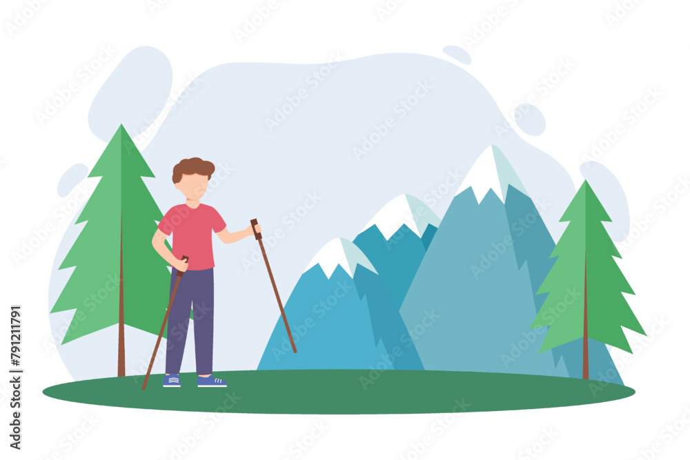 Weekend Holiday Flat Illustration Design Weekend Holiday Flat Illustration Design