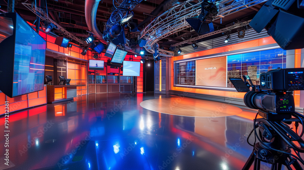 news broadcast studio 