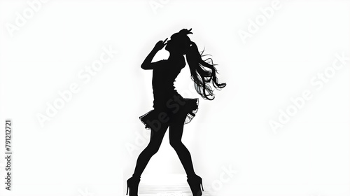 Silhouette of K pop girl group dancing © Cho